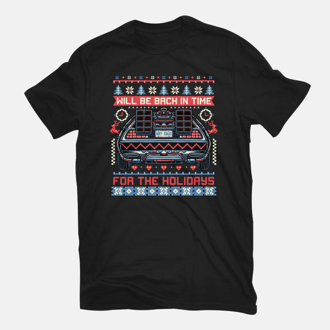 Back In Time For The Holidays-Womens-Basic-Tee-glitchygorilla