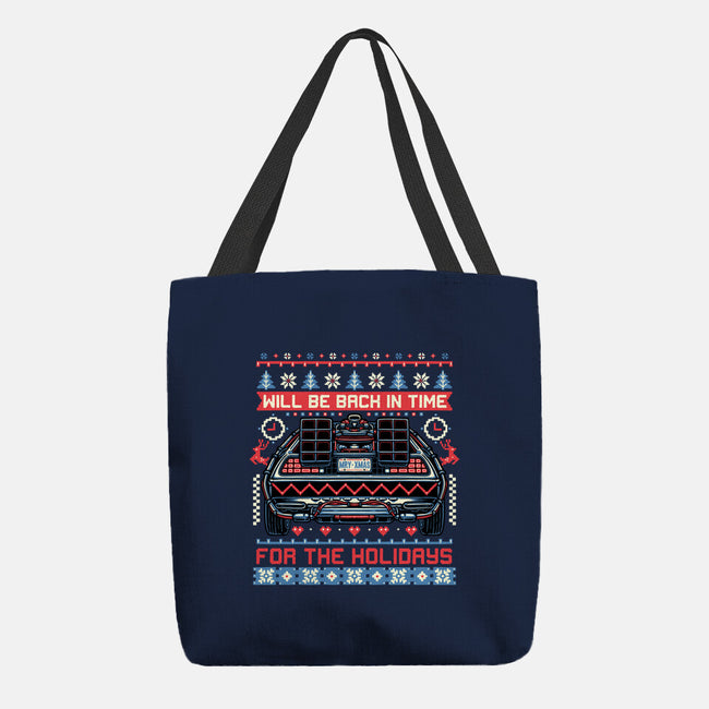 Back In Time For The Holidays-None-Basic Tote-Bag-glitchygorilla