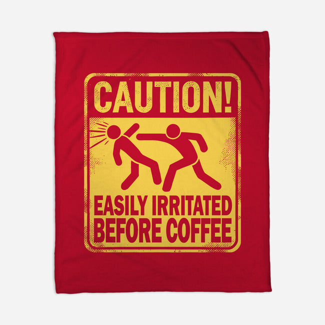 Easily Irritated Before Coffee-None-Fleece-Blanket-BridgeWalker