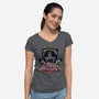 Zombie Montana-Womens-V-Neck-Tee-zascanauta