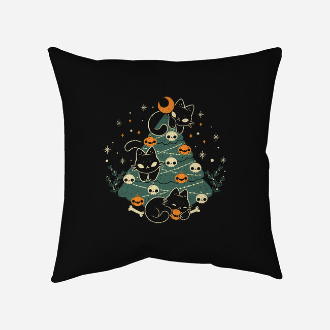 Halloween Christmas Tree-None-Removable Cover w Insert-Throw Pillow-xMorfina