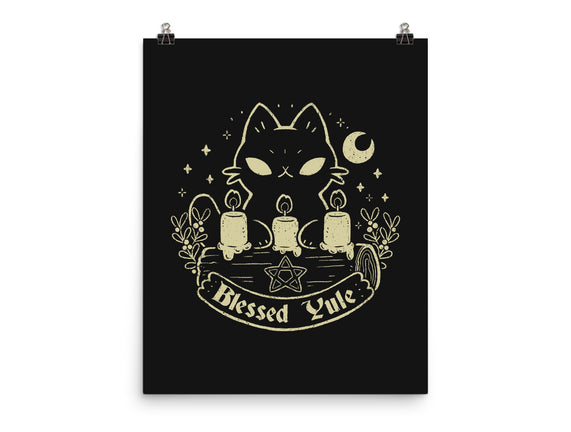 Blessed Yule Black Cat