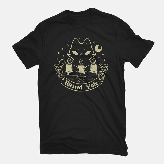 Blessed Yule Black Cat-Unisex-Basic-Tee-xMorfina