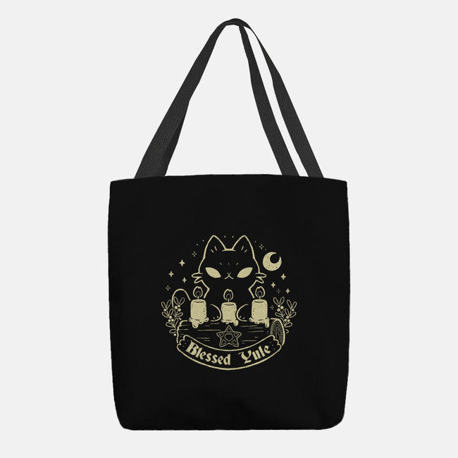 Blessed Yule Black Cat-None-Basic Tote-Bag-xMorfina