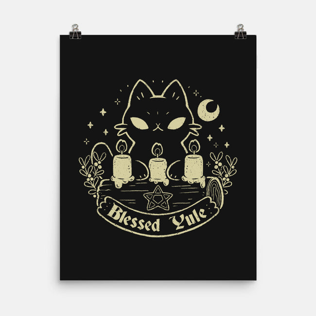 Blessed Yule Black Cat-None-Matte-Poster-xMorfina