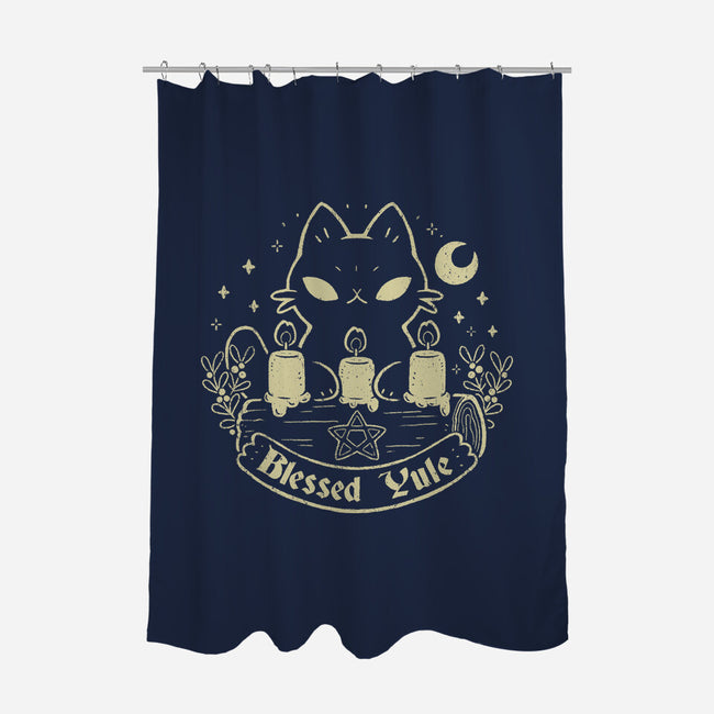 Blessed Yule Black Cat-None-Polyester-Shower Curtain-xMorfina