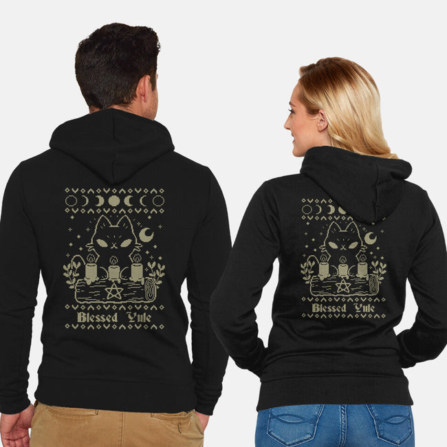 Blessed Yule Sweater-Unisex-Zip-Up-Sweatshirt-xMorfina