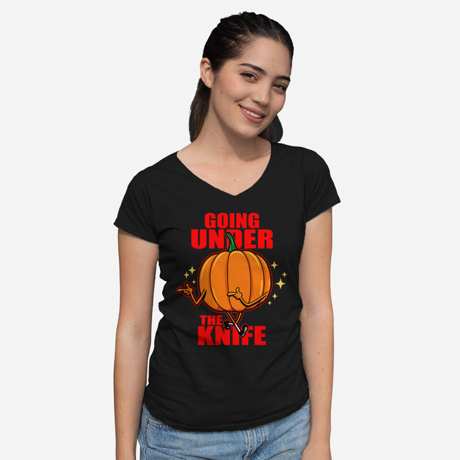 Going Under The Knife-Womens-V-Neck-Tee-Boggs Nicolas