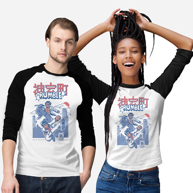 Kamurocho Rumble-Unisex-Baseball-Tee-Henrique Torres