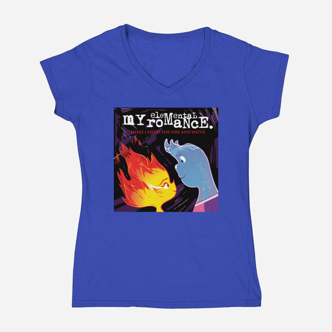 My Elemental Romance-Womens-V-Neck-Tee-jasesa