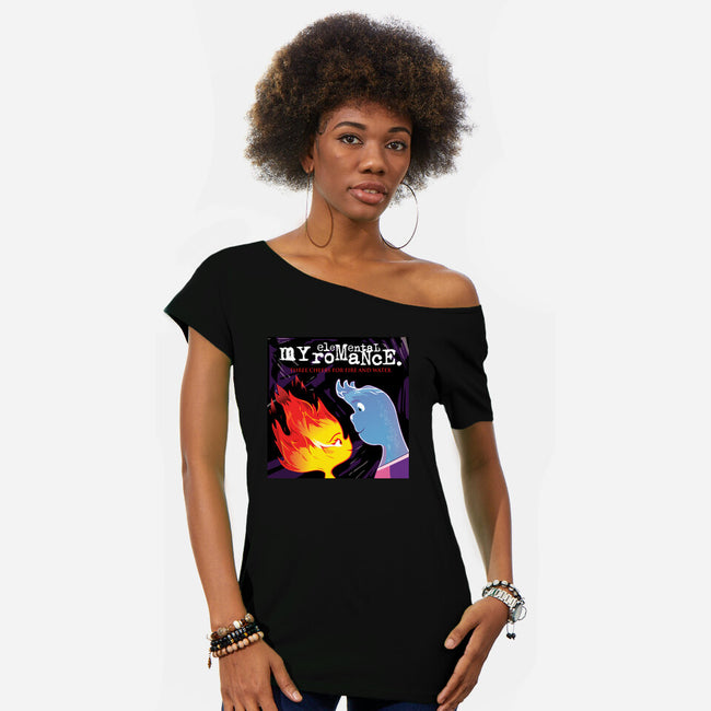 My Elemental Romance-Womens-Off Shoulder-Tee-jasesa