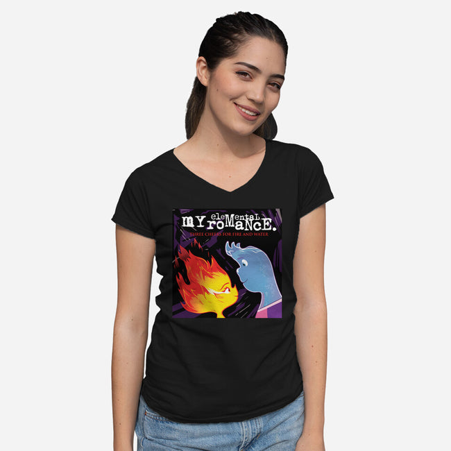 My Elemental Romance-Womens-V-Neck-Tee-jasesa