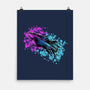 Neon Spaceship-None-Matte-Poster-nickzzarto