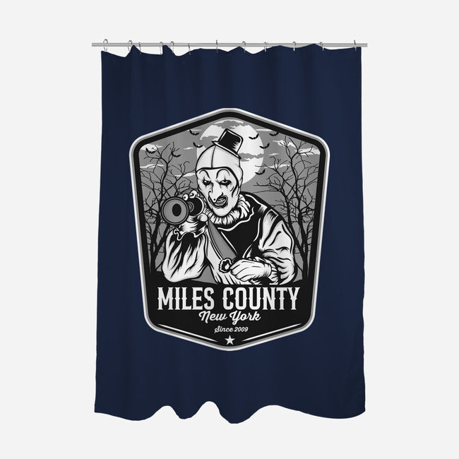 Miles County Badge-None-Polyester-Shower Curtain-CarloJ1956