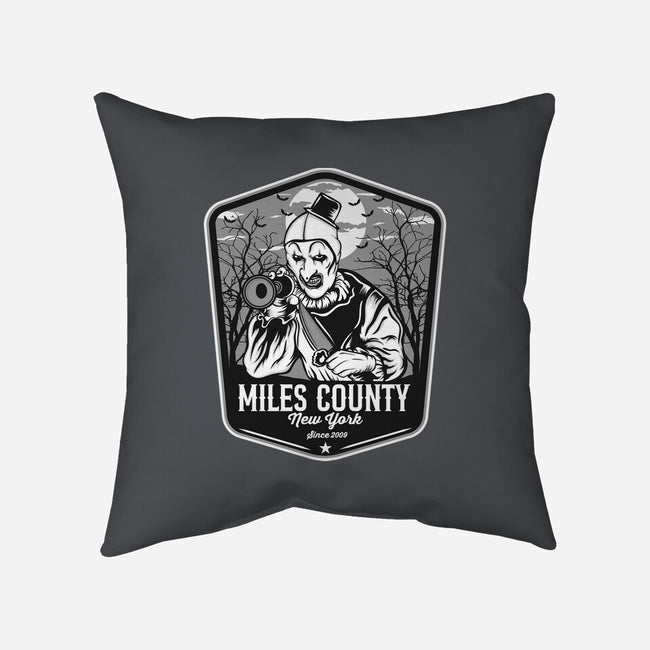 Miles County Badge-None-Removable Cover w Insert-Throw Pillow-CarloJ1956