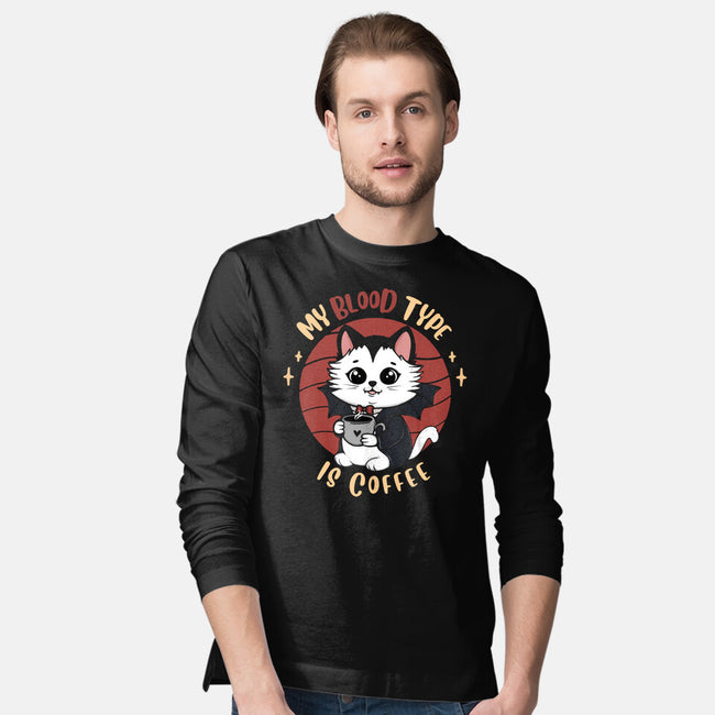 My Blood Type Is Coffee-Mens-Long Sleeved-Tee-Trendlory