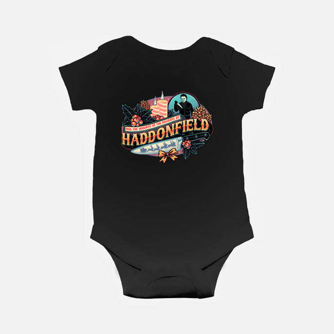 Haddonfield Holidays-Baby-Basic-Onesie-glitchygorilla