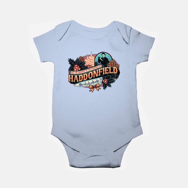 Haddonfield Holidays-Baby-Basic-Onesie-glitchygorilla