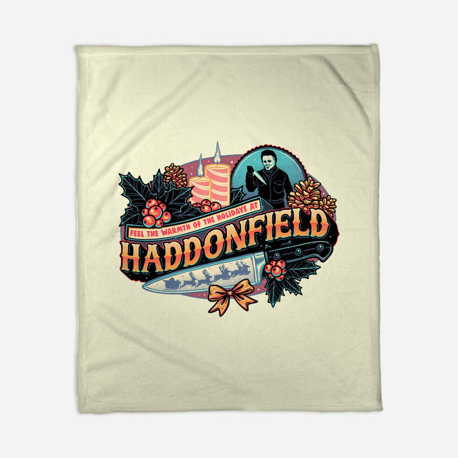 Haddonfield Holidays-None-Fleece-Blanket-glitchygorilla