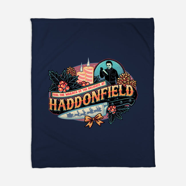 Haddonfield Holidays-None-Fleece-Blanket-glitchygorilla