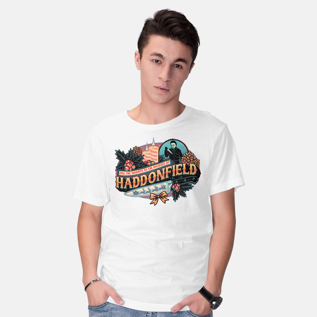 Haddonfield Holidays-Mens-Basic-Tee-glitchygorilla