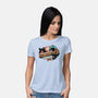 Haddonfield Holidays-Womens-Basic-Tee-glitchygorilla