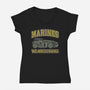 Marines We Are Leaving-Womens-V-Neck-Tee-rocketman_art