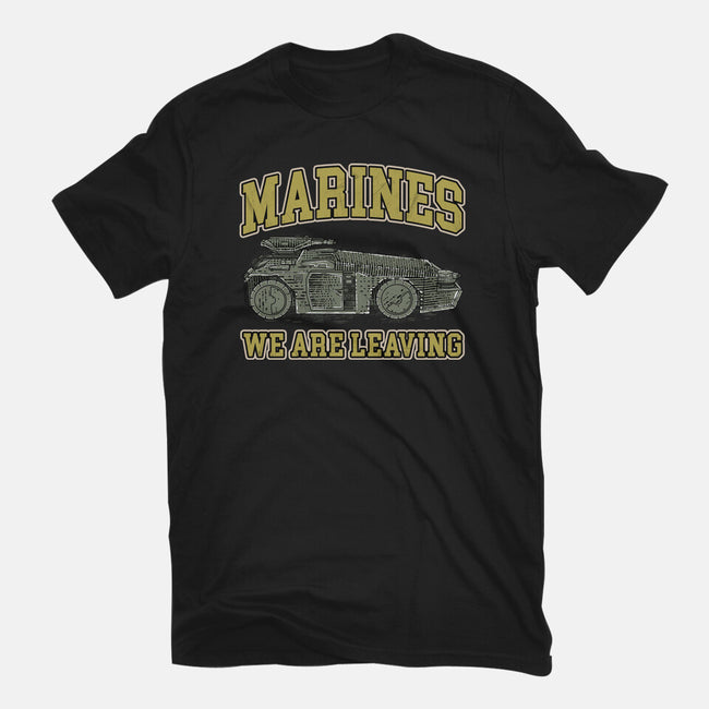 Marines We Are Leaving-Womens-Fitted-Tee-rocketman_art