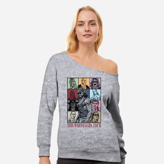 The Wrestlers Tour-Womens-Off Shoulder-Sweatshirt-zascanauta