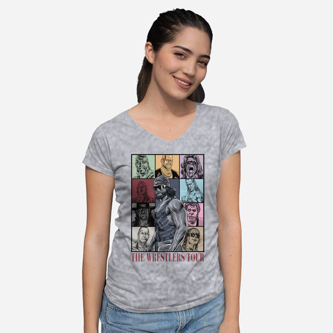 The Wrestlers Tour-Womens-V-Neck-Tee-zascanauta