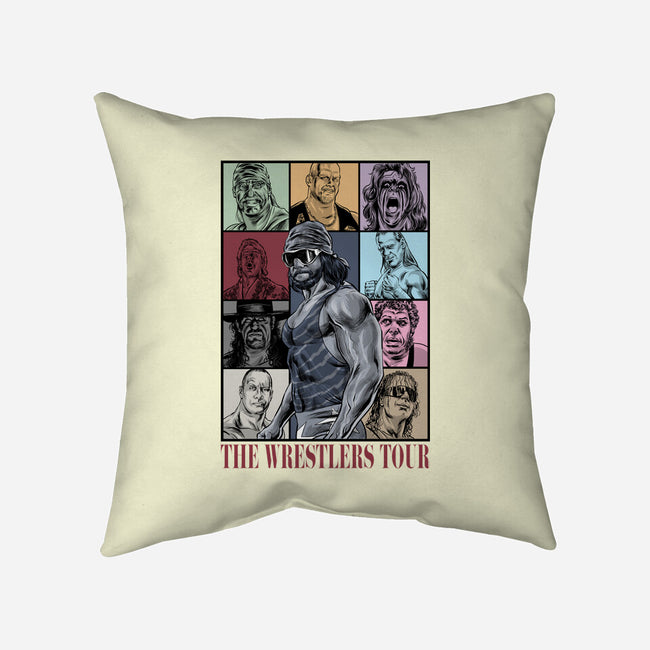 The Wrestlers Tour-None-Removable Cover w Insert-Throw Pillow-zascanauta