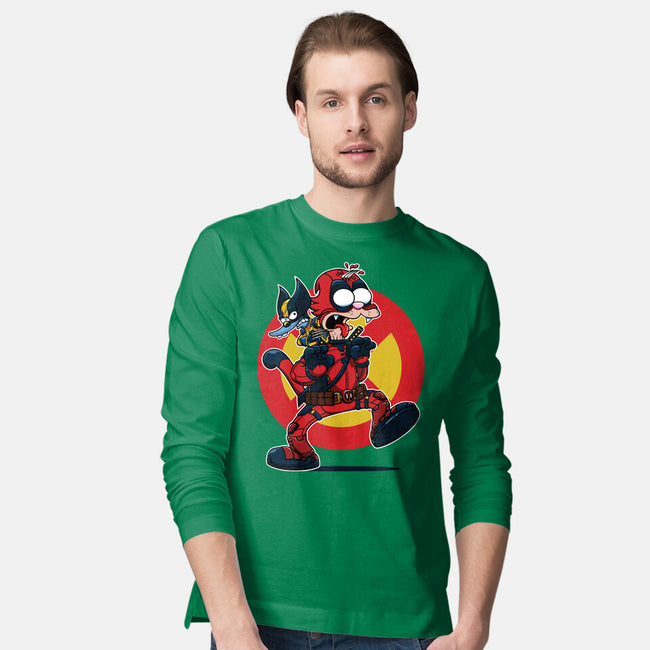 The Wolvie And Dee-Pee Show-Mens-Long Sleeved-Tee-Jc Jows