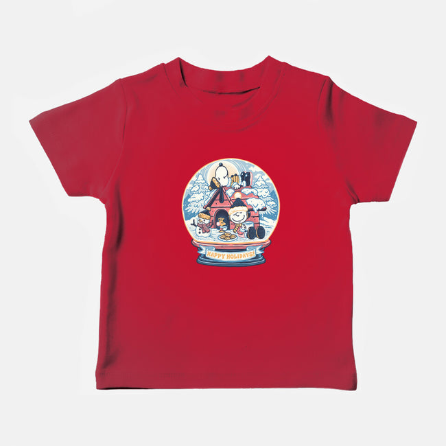 Holiday Snow Globe-Baby-Basic-Tee-glitchygorilla