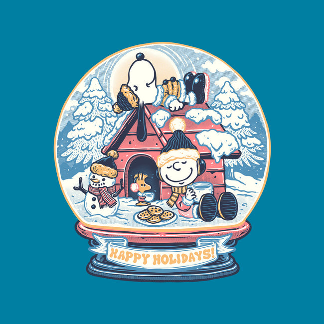 Holiday Snow Globe-Womens-Fitted-Tee-glitchygorilla