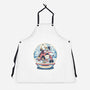 Holiday Snow Globe-Unisex-Kitchen-Apron-glitchygorilla