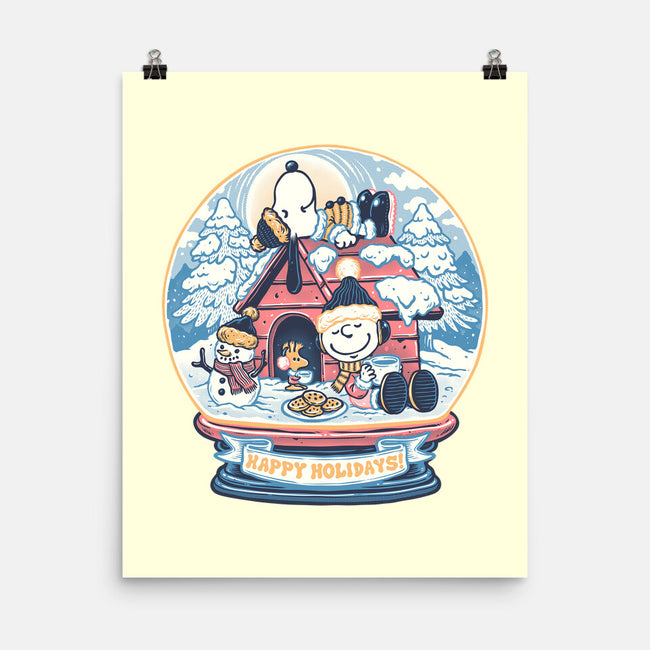 Holiday Snow Globe-None-Matte-Poster-glitchygorilla