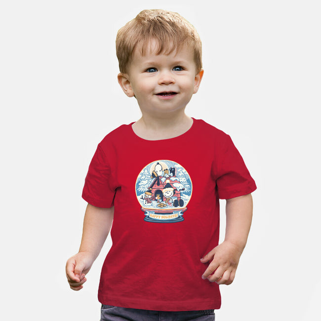 Holiday Snow Globe-Baby-Basic-Tee-glitchygorilla