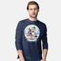 Holiday Snow Globe-Mens-Long Sleeved-Tee-glitchygorilla