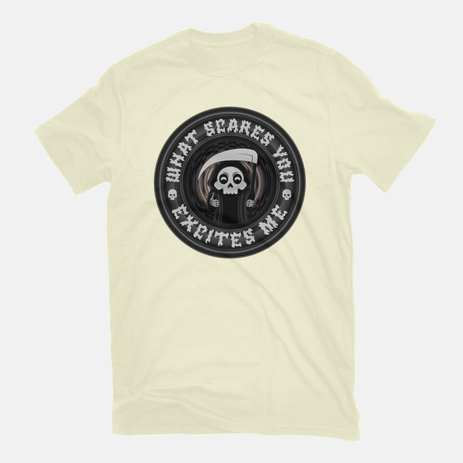 What Scares You Excites Me-Mens-Basic-Tee-Whimsical Thinker