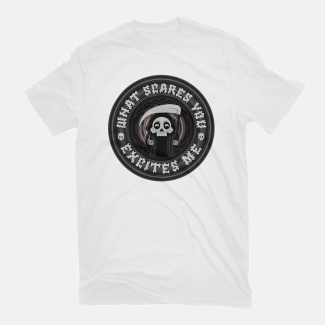 What Scares You Excites Me-Mens-Basic-Tee-Whimsical Thinker