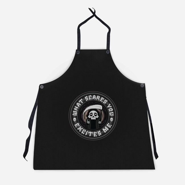 What Scares You Excites Me-Unisex-Kitchen-Apron-Whimsical Thinker