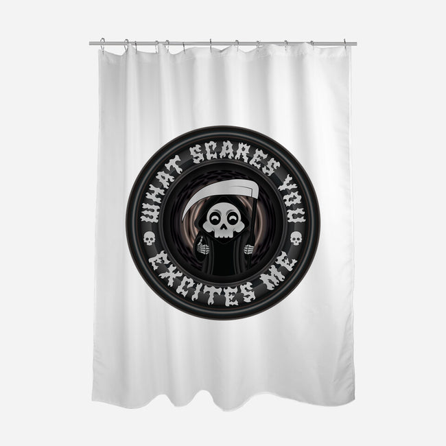 What Scares You Excites Me-None-Polyester-Shower Curtain-Whimsical Thinker