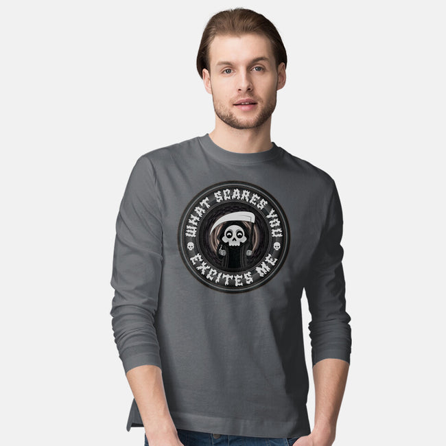 What Scares You Excites Me-Mens-Long Sleeved-Tee-Whimsical Thinker