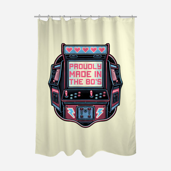 80s Arcade-None-Polyester-Shower Curtain-glitchygorilla