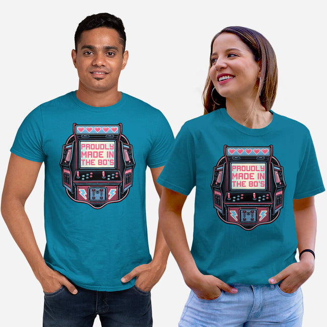 80s Arcade-Unisex-Basic-Tee-glitchygorilla