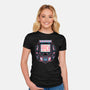 80s Arcade-Womens-Fitted-Tee-glitchygorilla