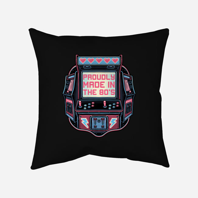 80s Arcade-None-Removable Cover w Insert-Throw Pillow-glitchygorilla