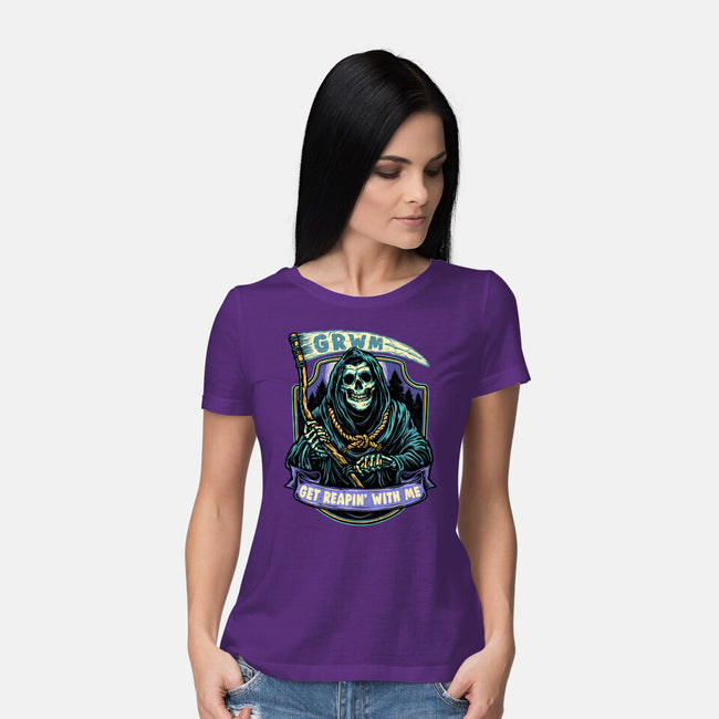 Get Reapin With Me-Womens-Basic-Tee-glitchygorilla