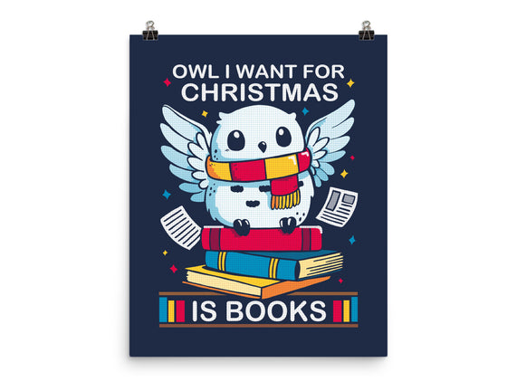 Owl I Want For Christmas Is Books