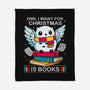 Owl I Want For Christmas Is Books-None-Fleece-Blanket-Vallina84